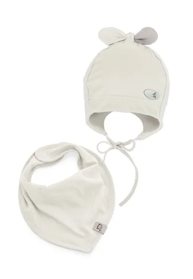 Komplet dziewczęcy, Czapka, Chustka, ecru, Iltom