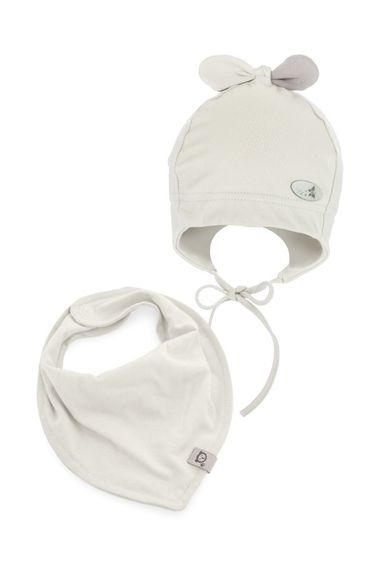 Komplet dziewczęcy, Czapka, Chustka, ecru, Iltom