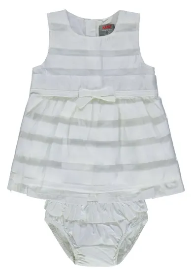 Komplet dziewczęcy, Sukienka bez rękawów, Majtki, białe, Kanz