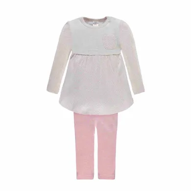 Komplet dziewczęcy, Tunika, Legginsy, różowy, Kanz