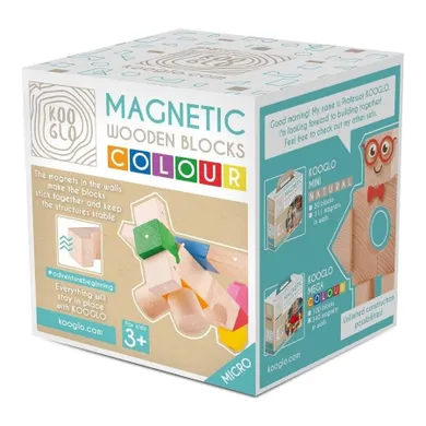 Kooglo, Micro, Airplane, klocki drewniane, Colour, 30 elementów