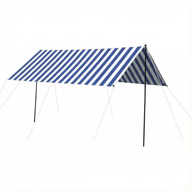 Koopman, baldachim przeciwsłoneczny z słupkami, niebieski, 297-170 cm