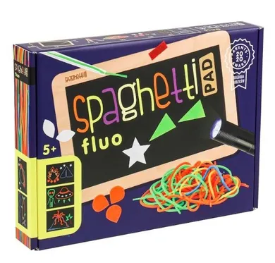 Korbo, Spaghetti Fluo, zestaw kreatywny z latarką LED