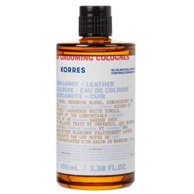 Korres, Athenian Grooming Bergamot + Leather, woda kolońska, 100 ml