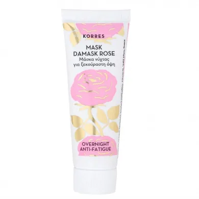 Korres, Damask Rose Overnight Anti-Fatigue Mask, maska do twarzy na noc z różą damasceńską, 18 ml