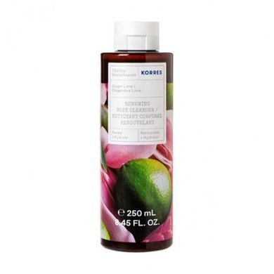 Korres, Ginger Lime Renewing Body Cleanser, rewitalizujący żel do mycia ciała, 250 ml