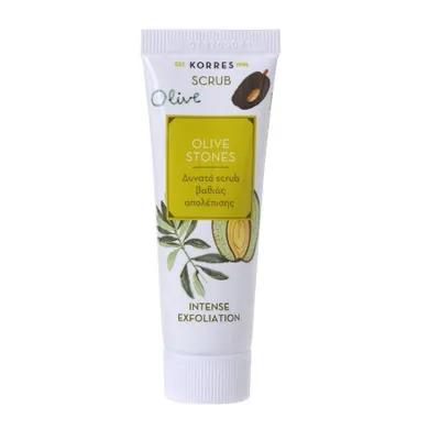 Korres, Olive Stones Intense Exfoliation Scrub, oczyszczający peeling do twarzy, 18 ml