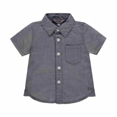 Koszula chłopięca z krótkim rękawem, szara, Kanz