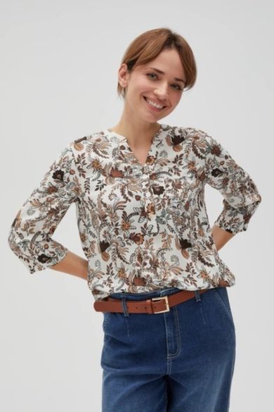 Koszula damska, beżowa, Moodo