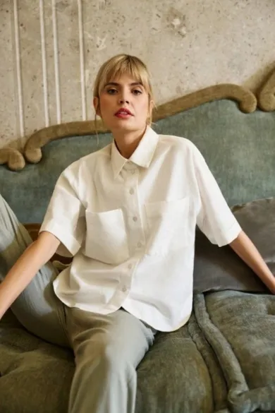 Koszula damska, biała, Moodo