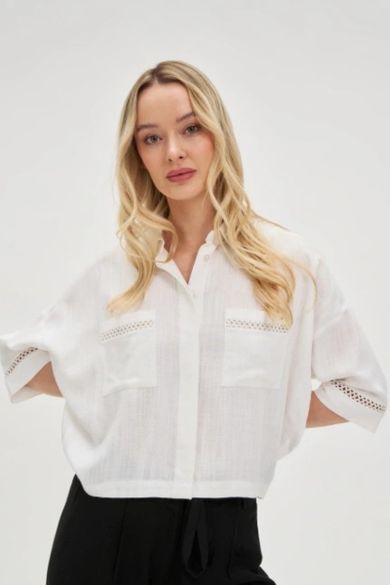 Koszula damska, biała, Moodo