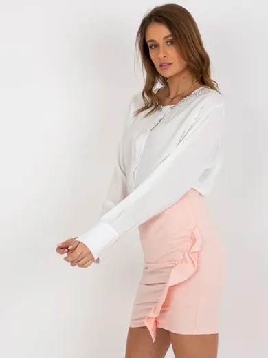 Koszula damska z długim rękawem, ecru, Lakerta