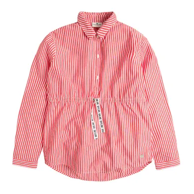 Koszula dziewczęca z długim rękawem, biało-czerwona, Tom Tailor
