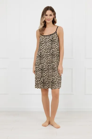 Koszula nocna damska, beżowa, Kenia, Italian Fashion
