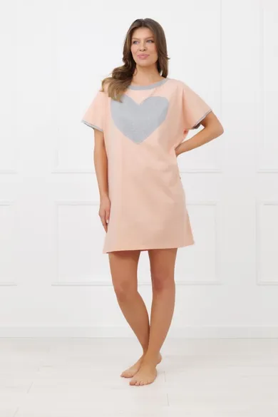 Koszula nocna damska, beżowa, Sabrina, Italian Fashion