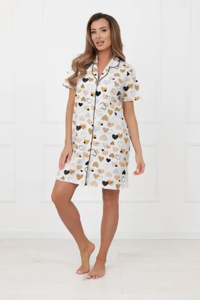 Koszula nocna damska, biała, Soreno, Italian Fashion