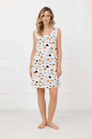 Koszula nocna damska, biała, Soreno, Italian Fashion