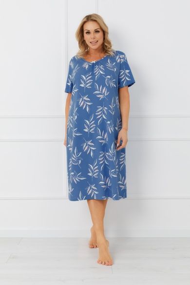 Koszula nocna damska, niebieska, Perina, Italian Fashion
