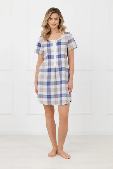 Koszula nocna damska, niebieska, Puna, Italian Fashion