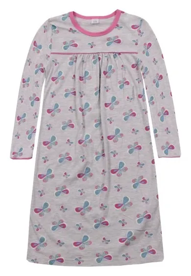 Koszula nocna dziewczęca z długim rękawem, mix, Kanz