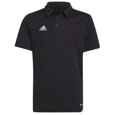 Koszulka polo chłopięca z krótkim rękawem, czarna, Adidas Entrada 22