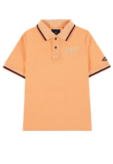 Koszulka polo chłopięca z krótkim rękawem, pomarańczowa, Tom Tailor