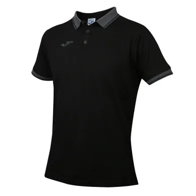 Koszulka polo męska z krótkim rękawem, czarna, Joma Bali