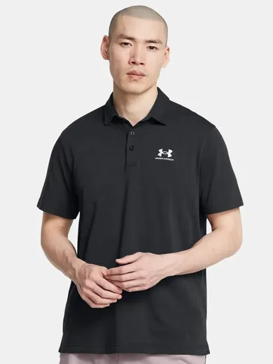 Koszulka polo męska z krótkim rękawem, czarna, Under Armour