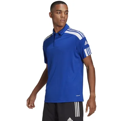 Koszulka polo męska z krótkim rękawem, niebieska, Adidas Polo Squadra 21