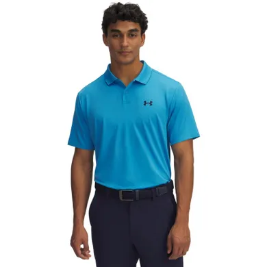 Koszulka polo męska z krótkim rękawem, niebieska, Under Armour