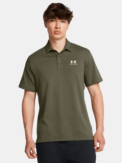 Koszulka polo męska z krótkim rękawem, zielona, Under Armour