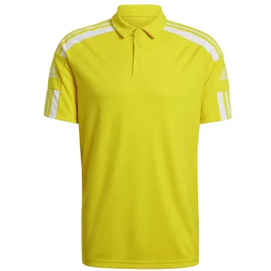 Koszulka polo męska z krótkim rękawem, żółta, Adidas Polo Squadra 21