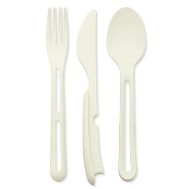 Koziol, Klikk, zestaw sztućców, biały, 3 elementy