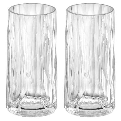 Koziol, wąskie szklanki, Club No. 8, superglas, 2-300 ml