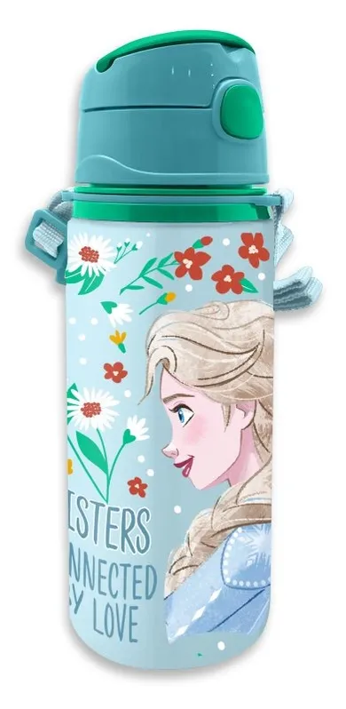 Kraina Lodu, bidon aluminiowy ze słomką, 600 ml