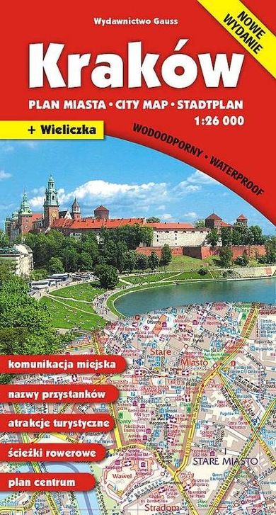 Kraków. Plan miasta 1:26000 wodoodporny