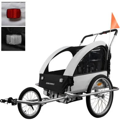 Kruzzel, przyczepka rowerowa 3w1, amortyzowana