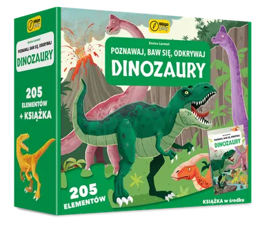 Książka i puzzle. Poznawaj, baw się, odkrywaj. Dinozaury. 205 elementów