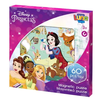 Księżniczki Disneya, puzzle magnetyczne, 60 elementów