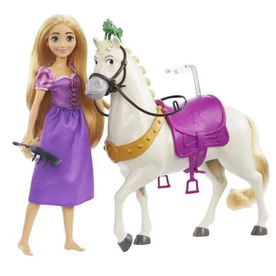 Księżniczki Disneya, Roszpunka i Maksimus, zestaw lalka i koń