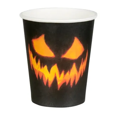 Kubeczki papierowe, straszna dynia, 23 cm, 10 szt.