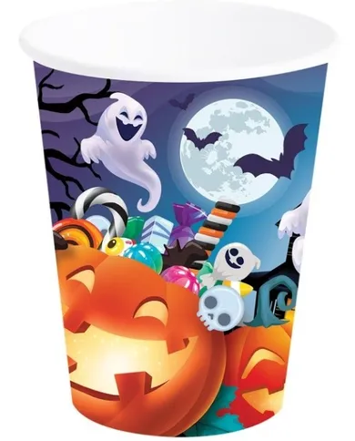 Kubeczki, wesołe dynie Halloween, 240 ml, 6 szt.