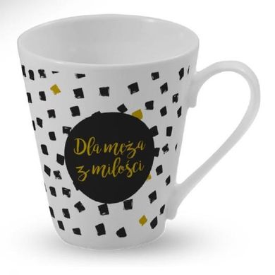 Kubek B&W z dedykacją, Dla męża z miłości