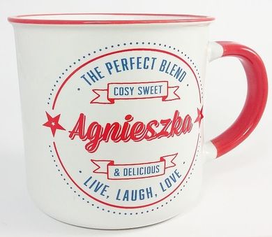 Retro, kubek ceramiczny, Agnieszka, 300 ml
