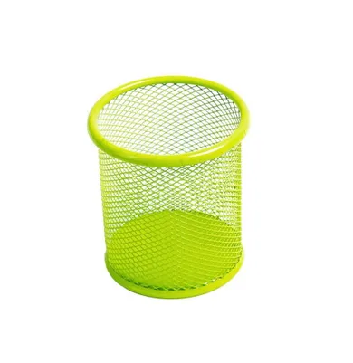 Kubek na długopisy siatka, limonka