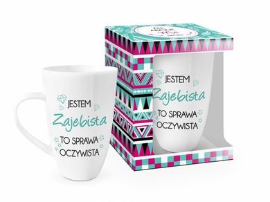 Kubek porcelanowy, Jestem zajebista, 400 ml