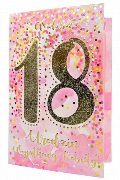 Kukartka, karnet B6, Urodziny 18