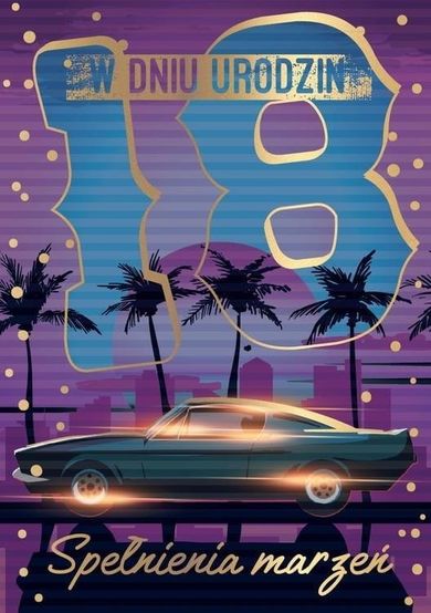 Kukartka, karnet B6, Urodziny 18