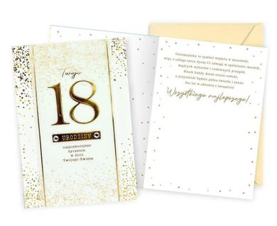 Kukartka, karnet B6, Urodziny 18