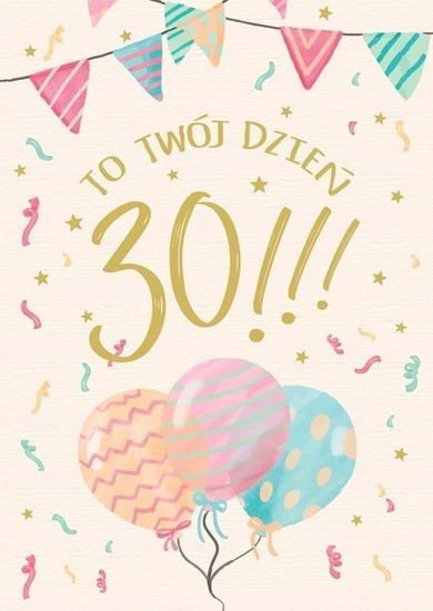 Kukartka, karnet B6, Urodziny 30